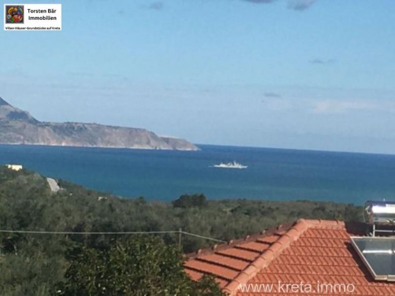 Tsivaras Kreta, Tsivaras freistehende Villa mit Gästehaus priv. Pool Meerblick Haus kaufen